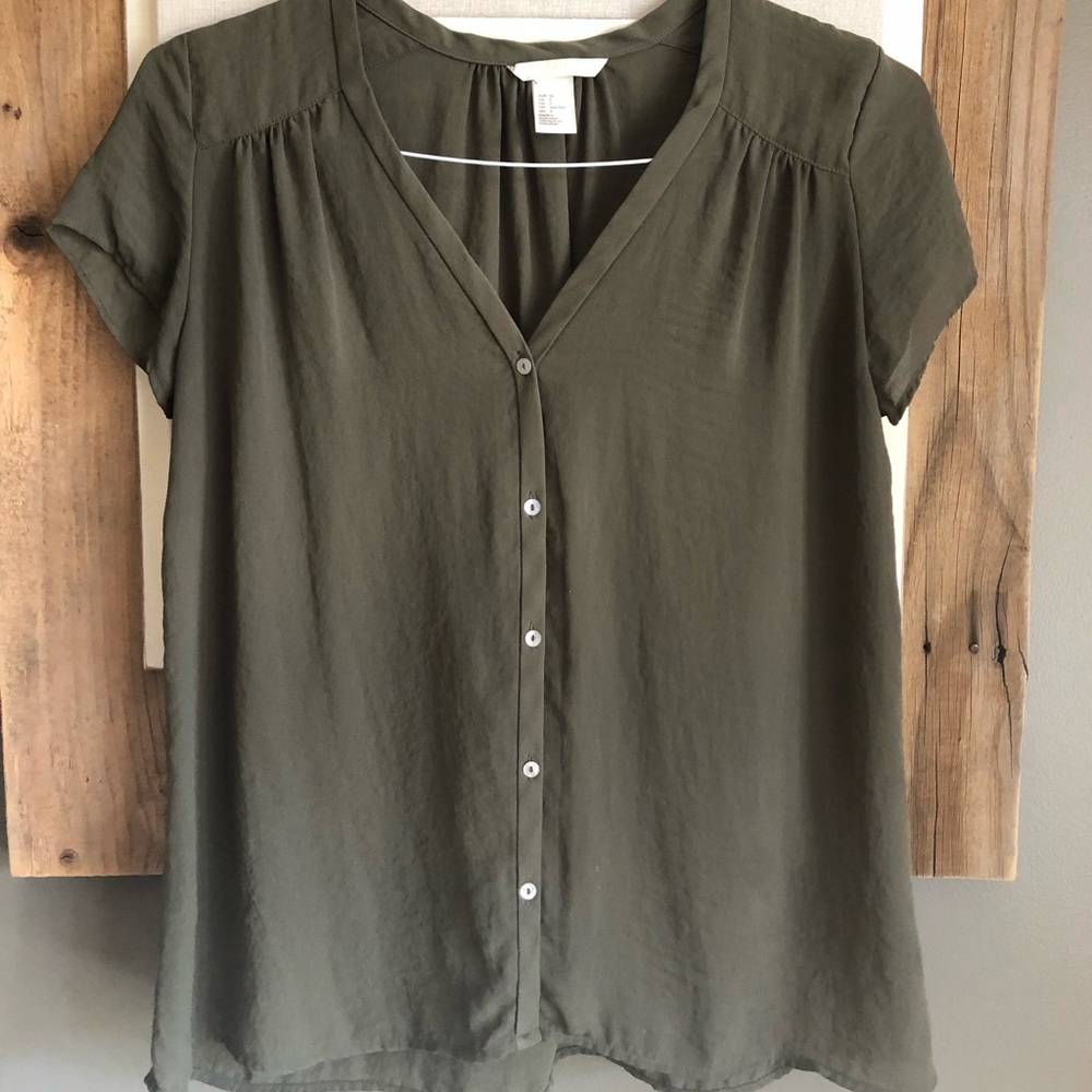 H&M button down blouse - 2